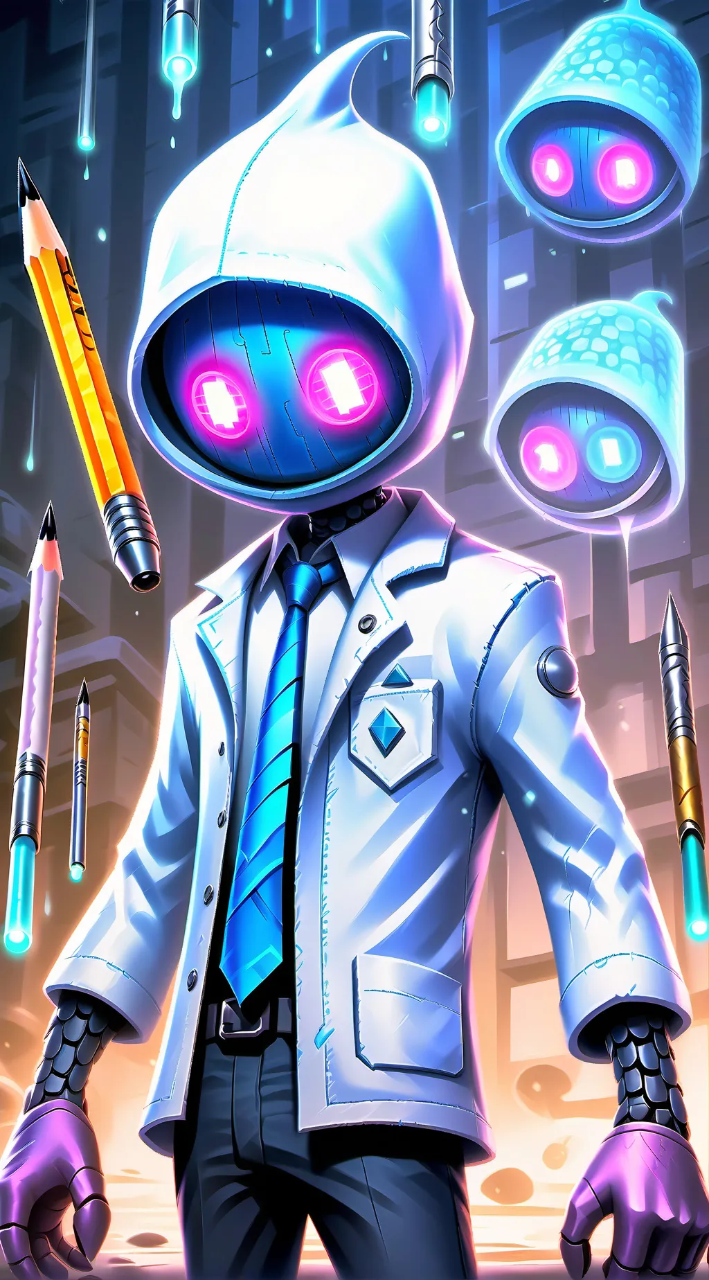ai character: Pencilman background