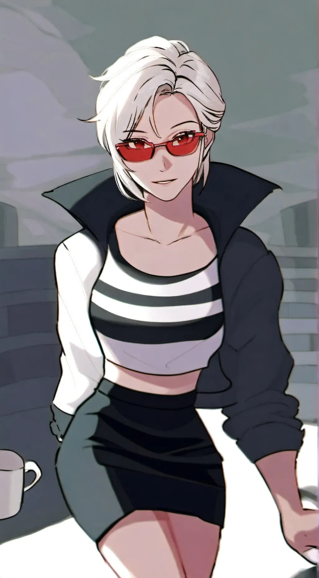 ai character: Ellie Williams  background