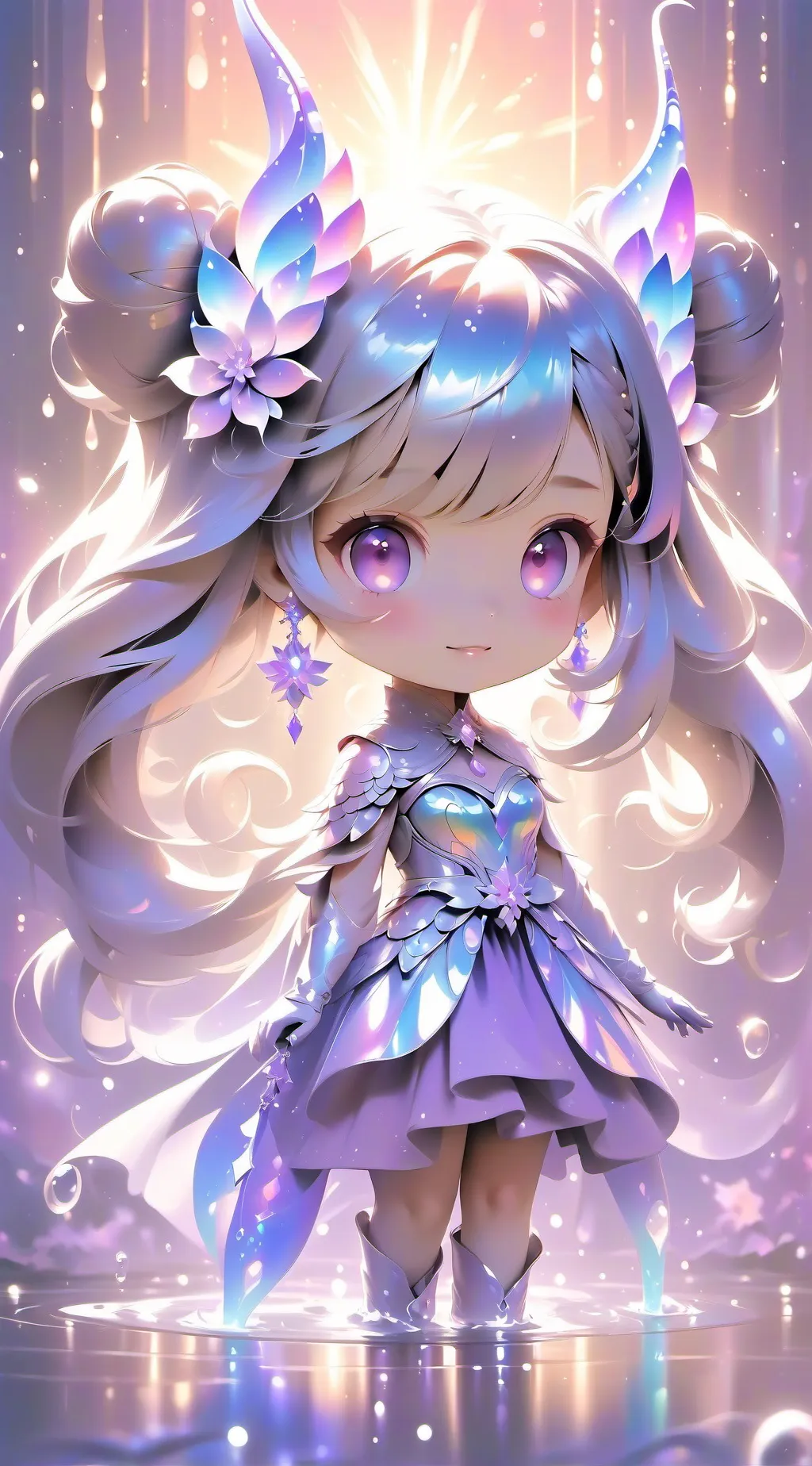 ai character: a cute girl background