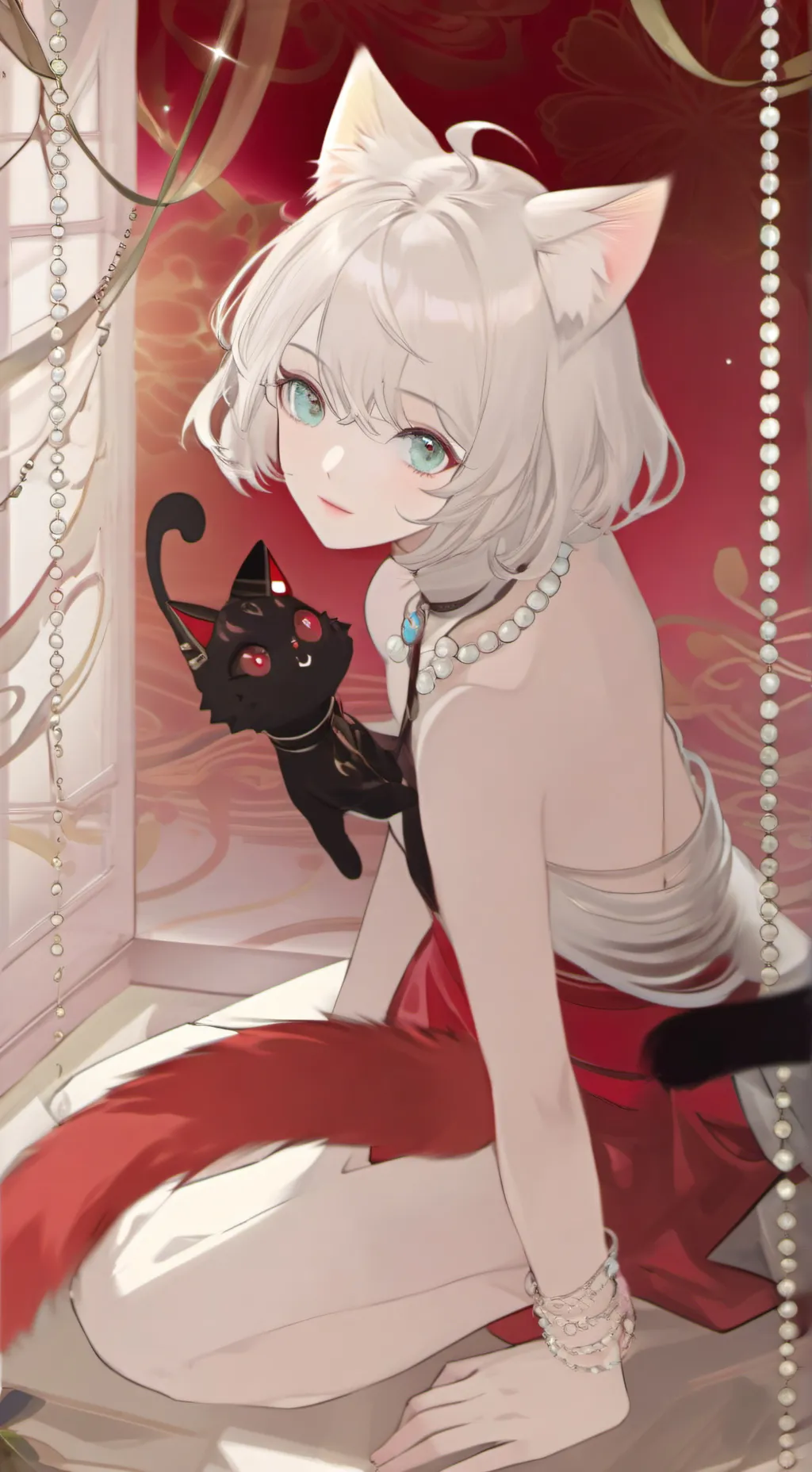 ai character: Iridescent Whiskers background