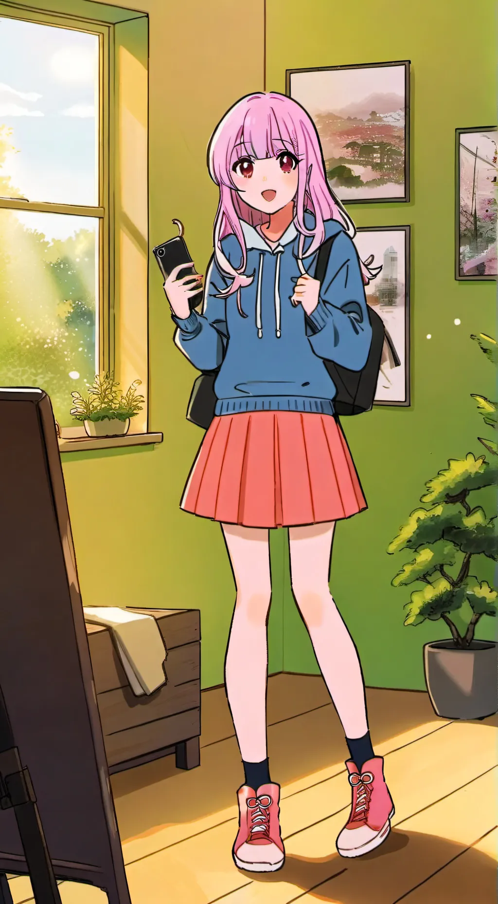 ai character: sakura background