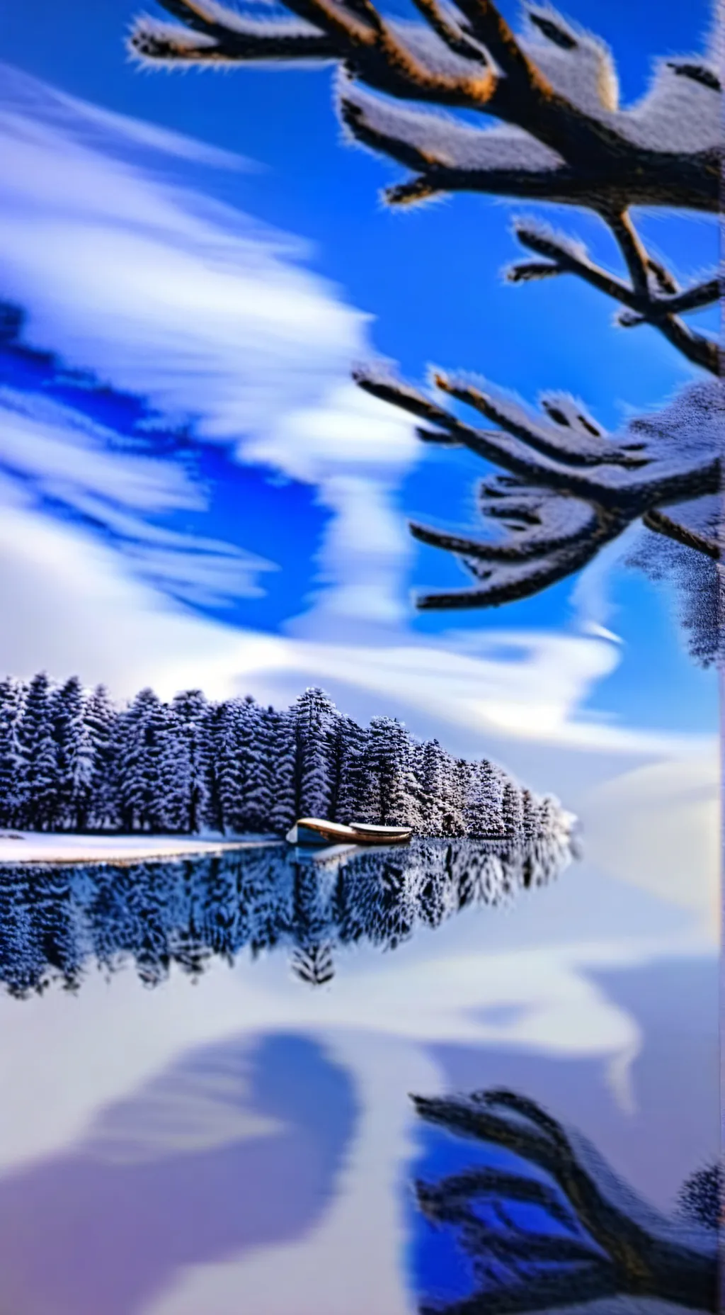 ai character: snow background