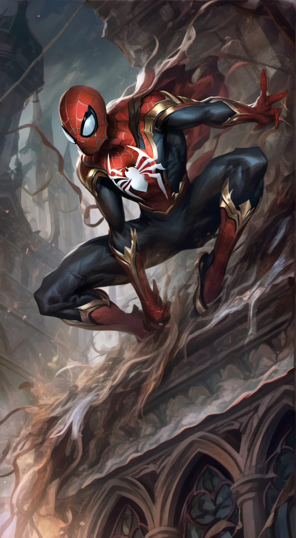 ai character: spider man background