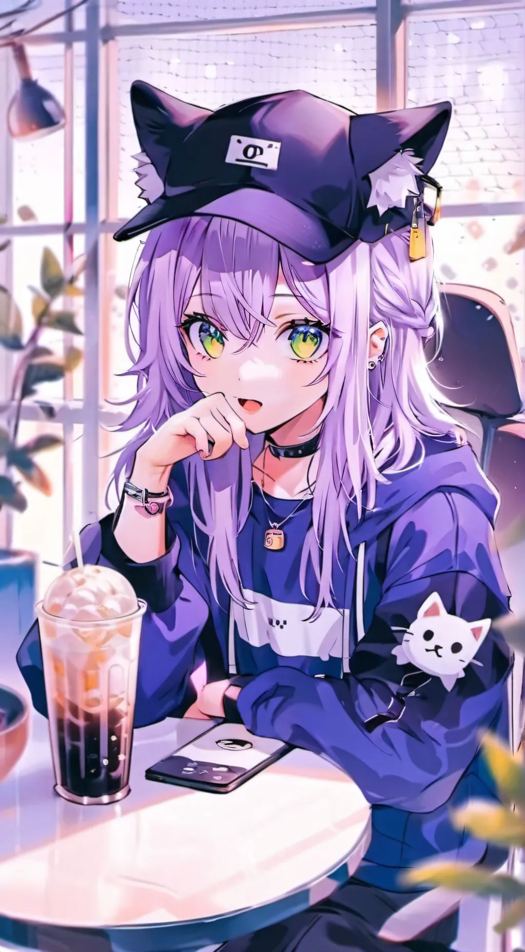 ai character: Katie  background