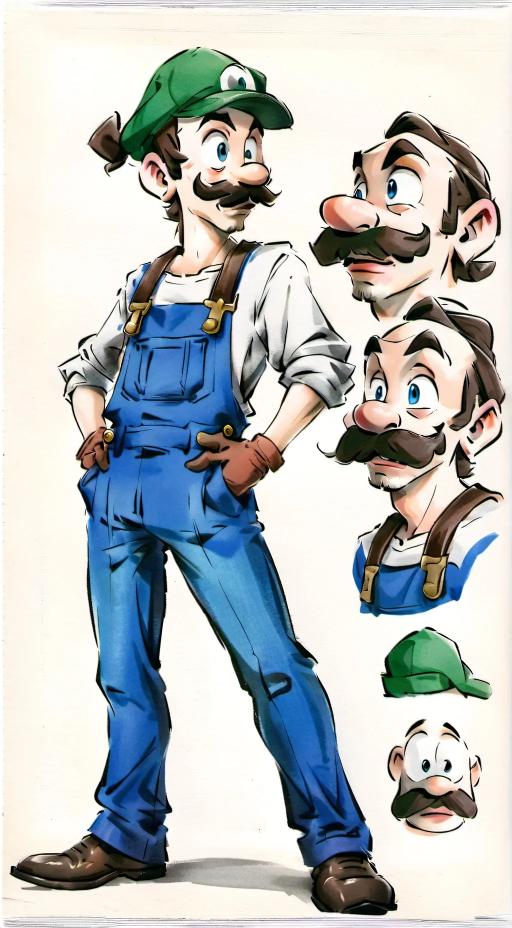 ai character: luigi shocked background