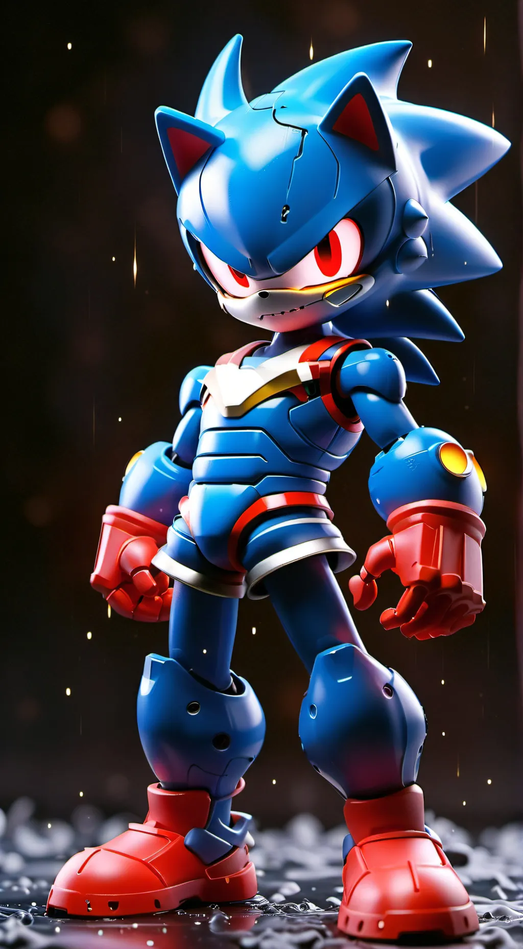 ai character: metal Sonic  background