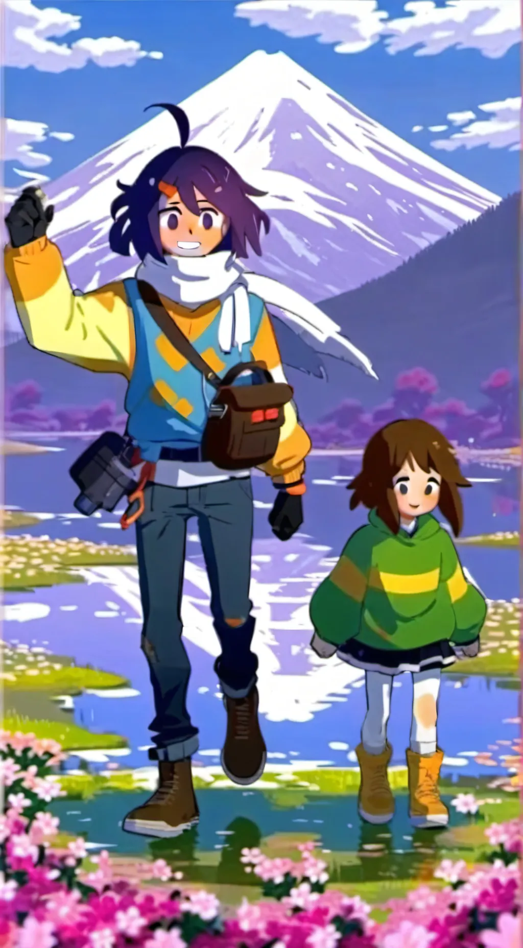 ai character: UndertaleRedandYel background