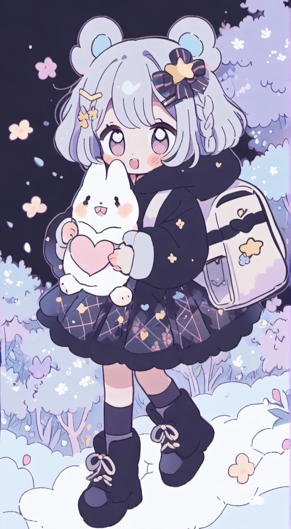 ai character: moonflower background