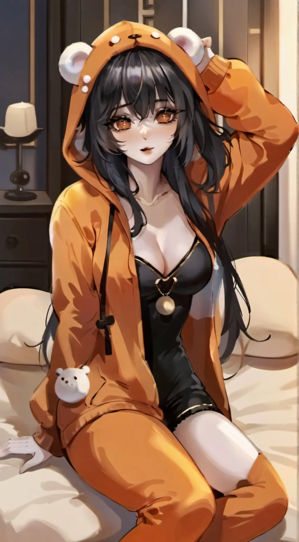 ai character: Amber background