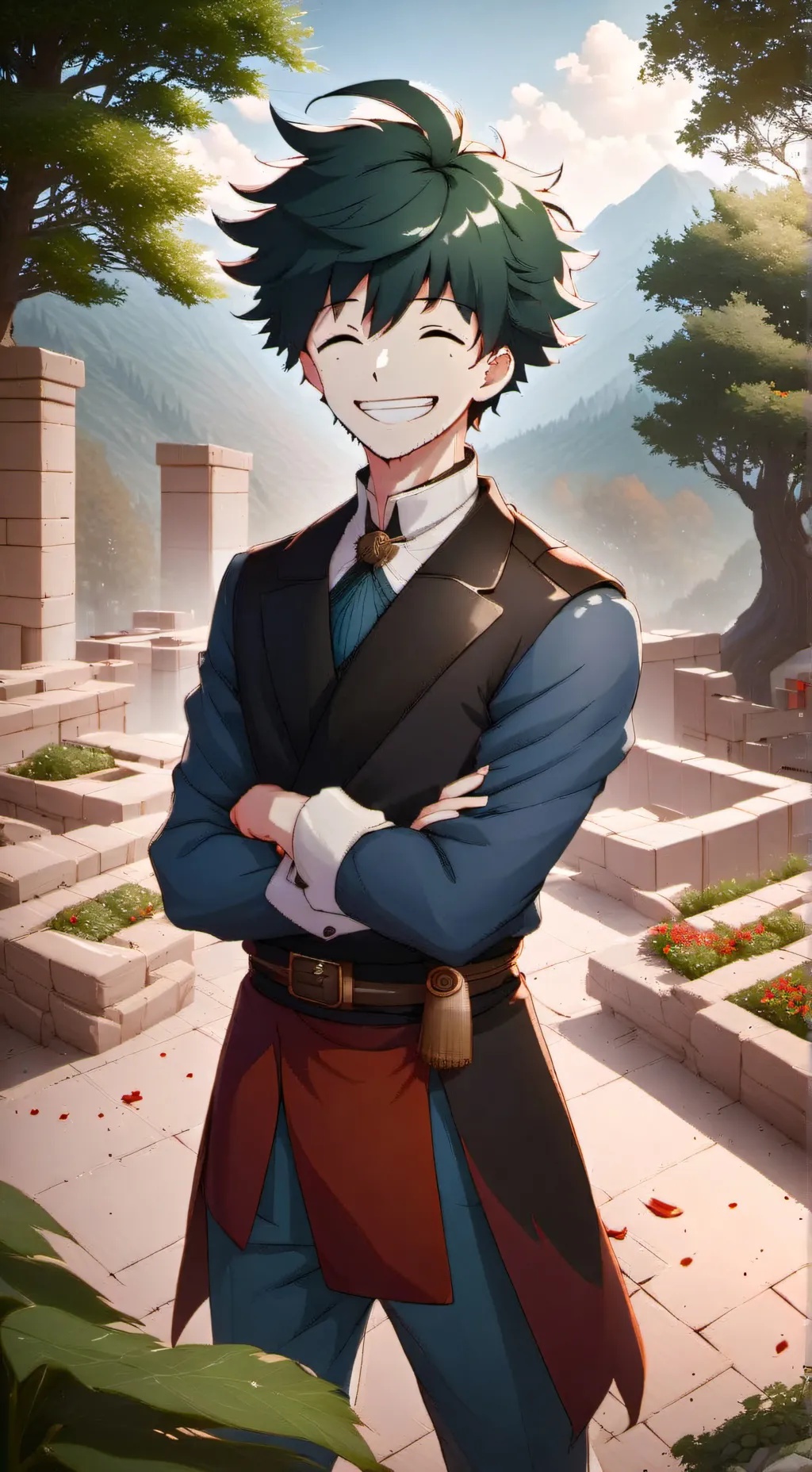 ai character: Deku  background