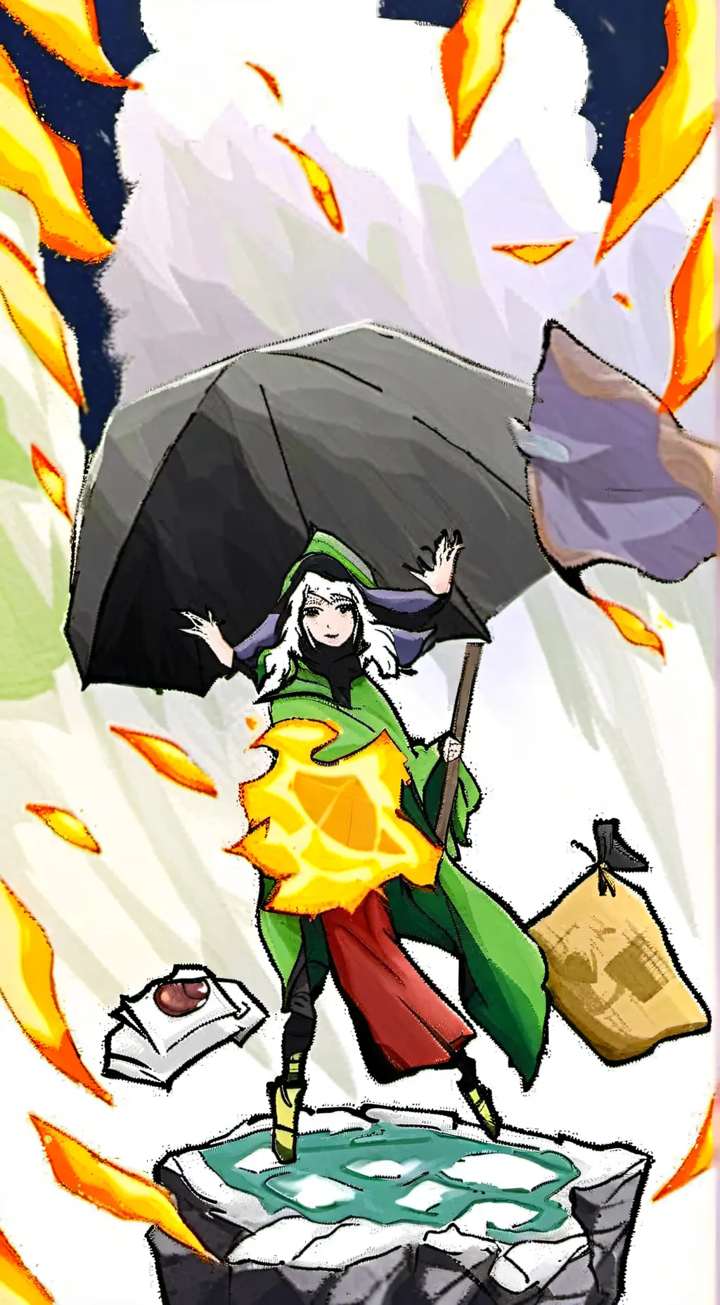 ai character: teagan x saw void background