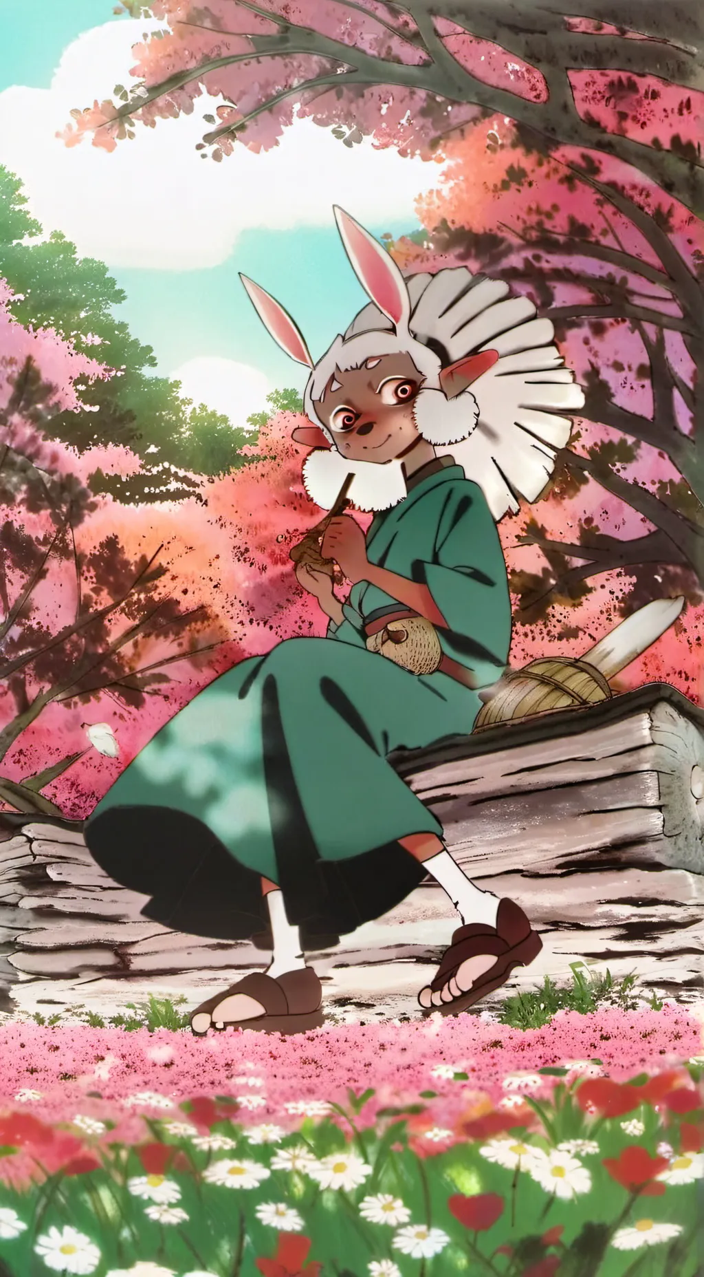 ai character: fruitcake background