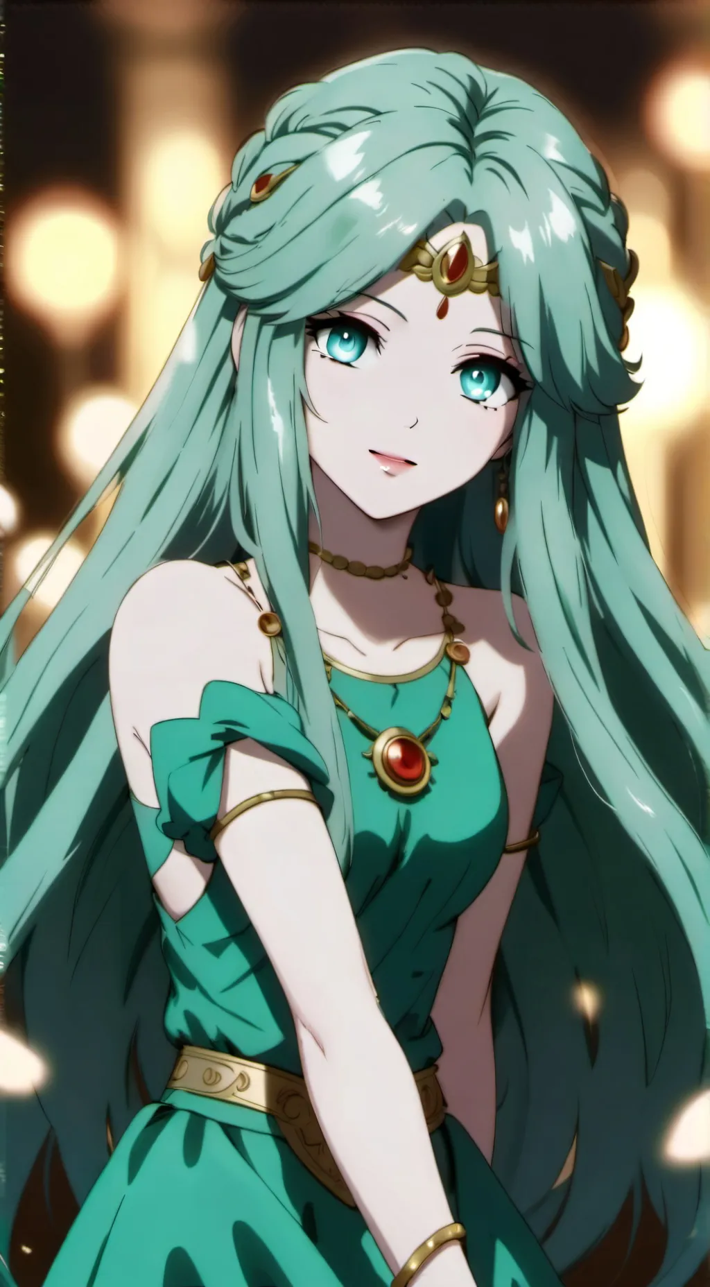 ai character: Palutena  background