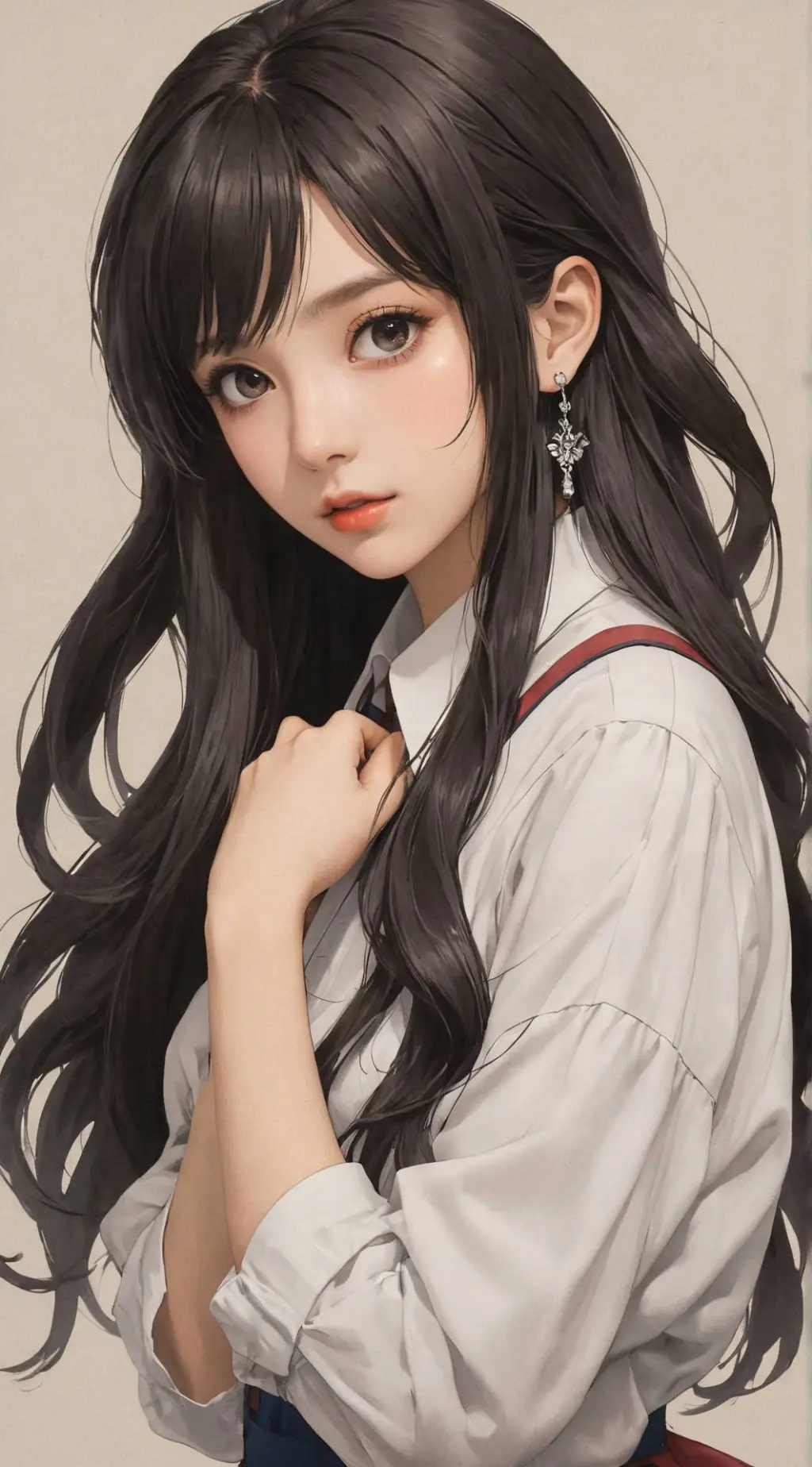 ai character: Mélanie  background