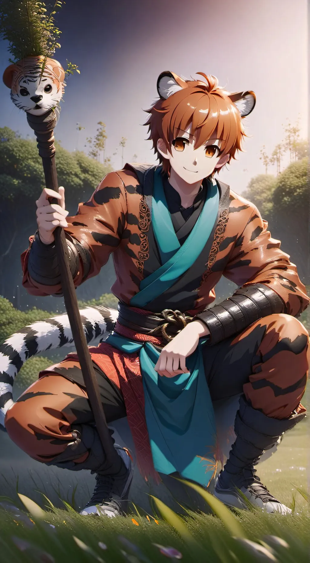 ai character: Jaguar Man (Taiga) background