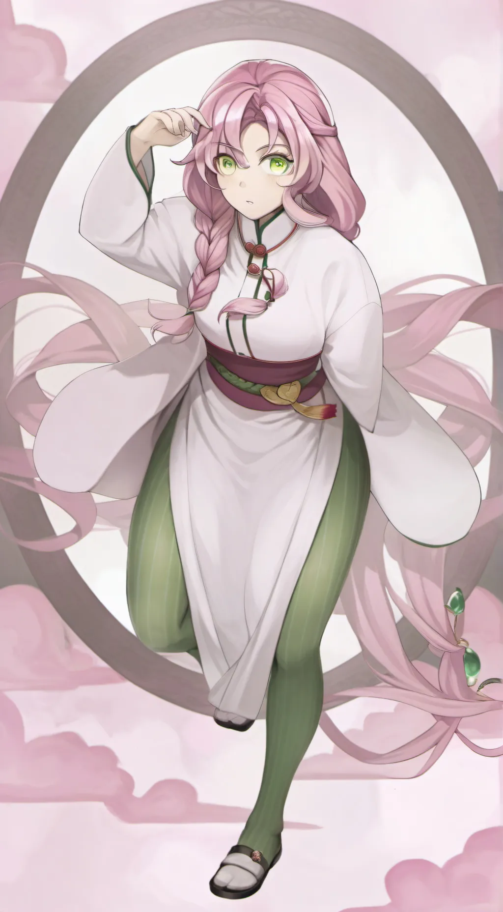 ai character: 🩷Mitsuri Kanroji💚 background