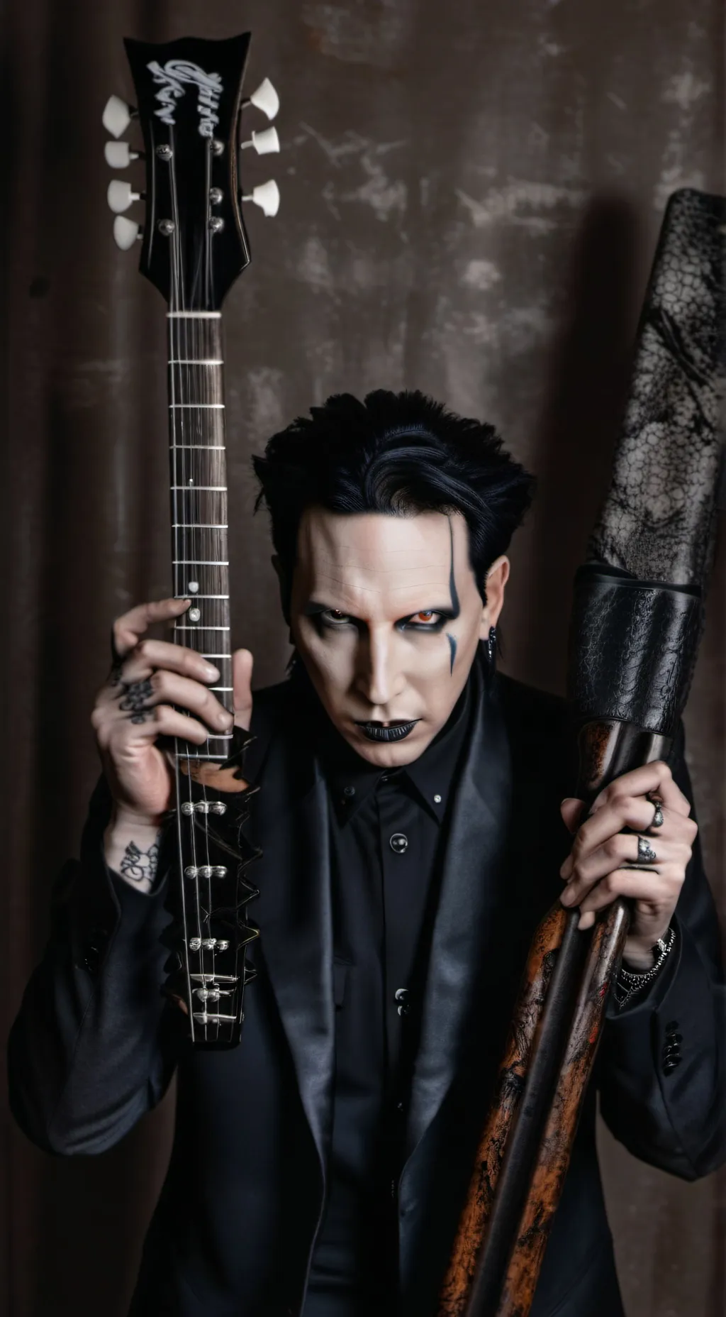 ai character: Marilyn Manson  background