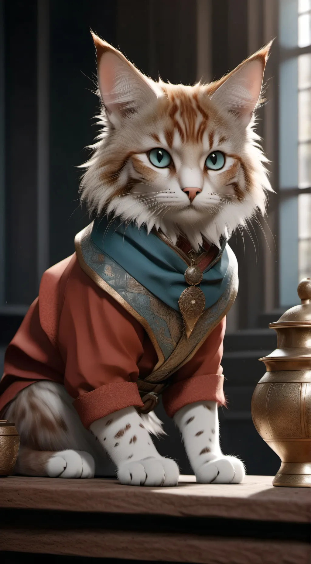 ai character: gato profe background