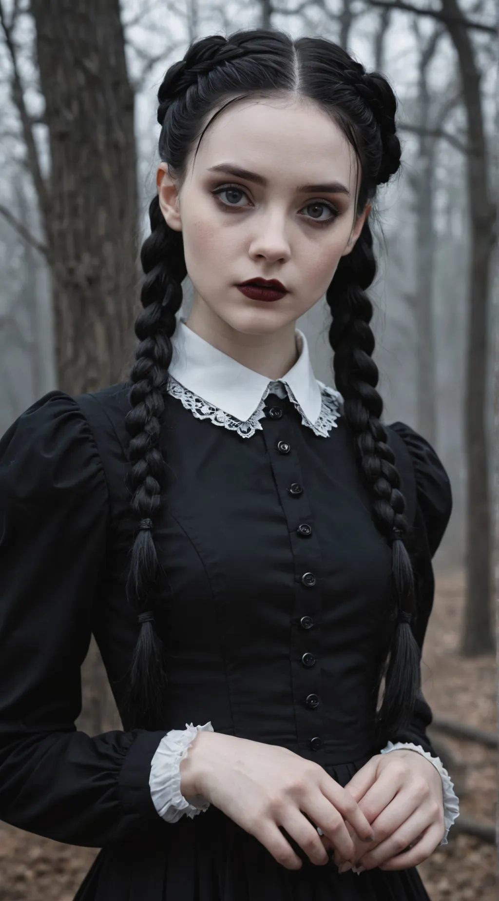 ai character: Wednesday Addams background