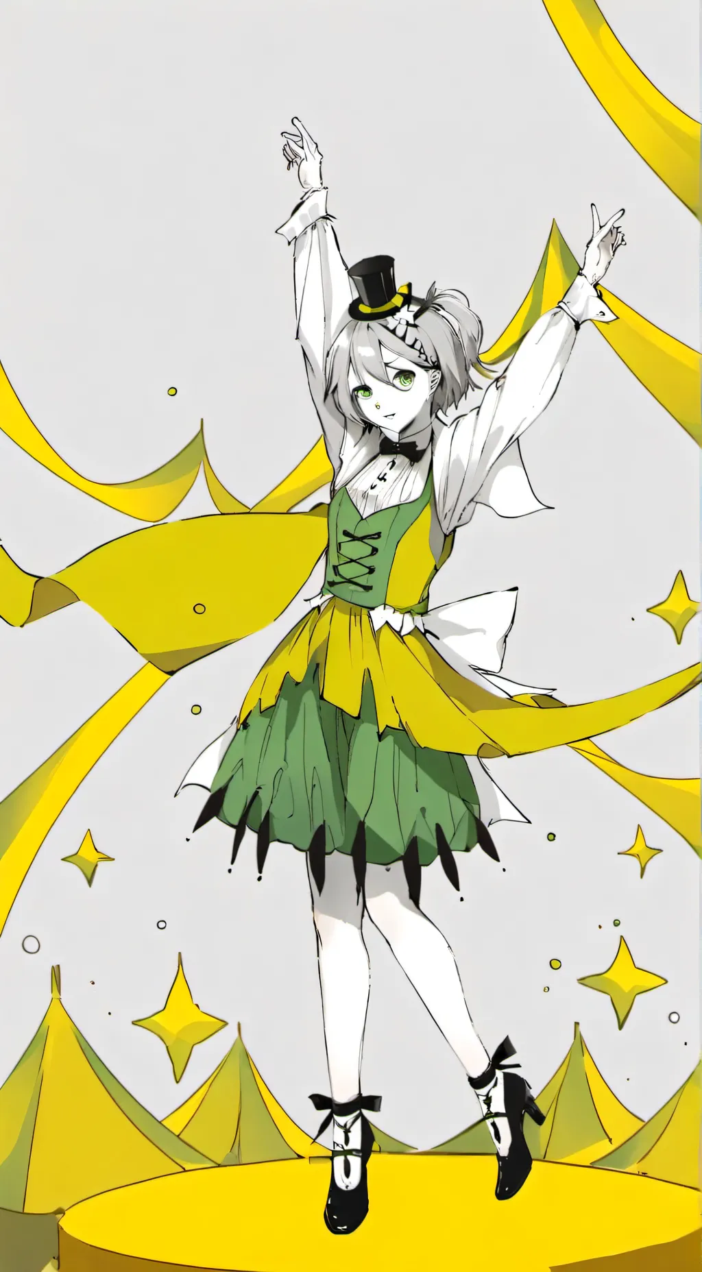 ai character: The mystery circus background