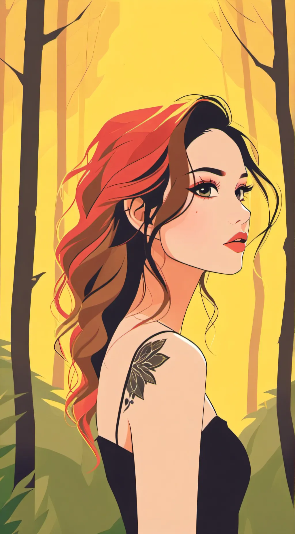 ai character: Renée  background