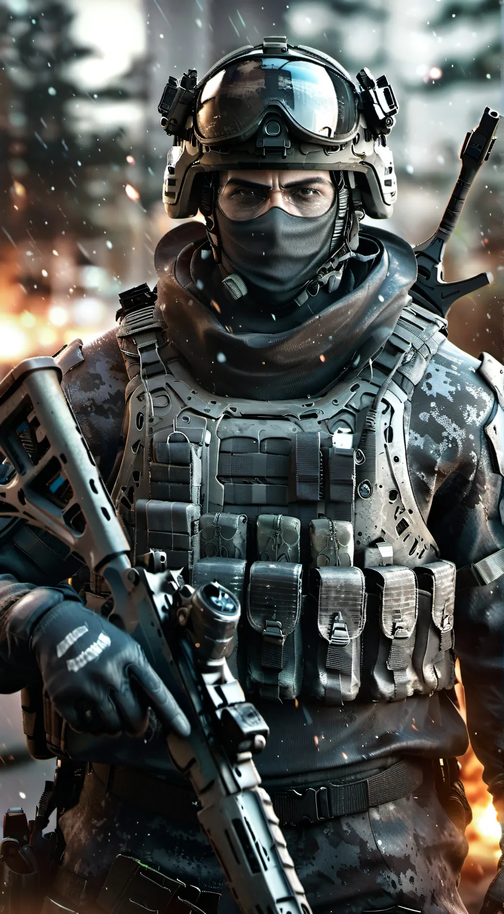 ai character: Ghost  background