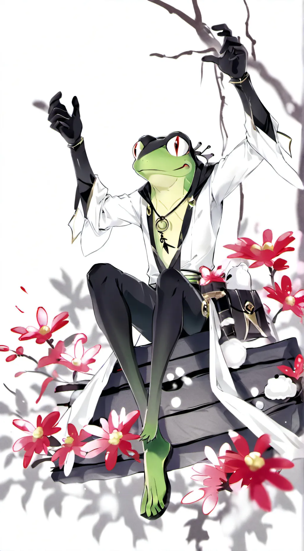 ai character: kermit the frog background
