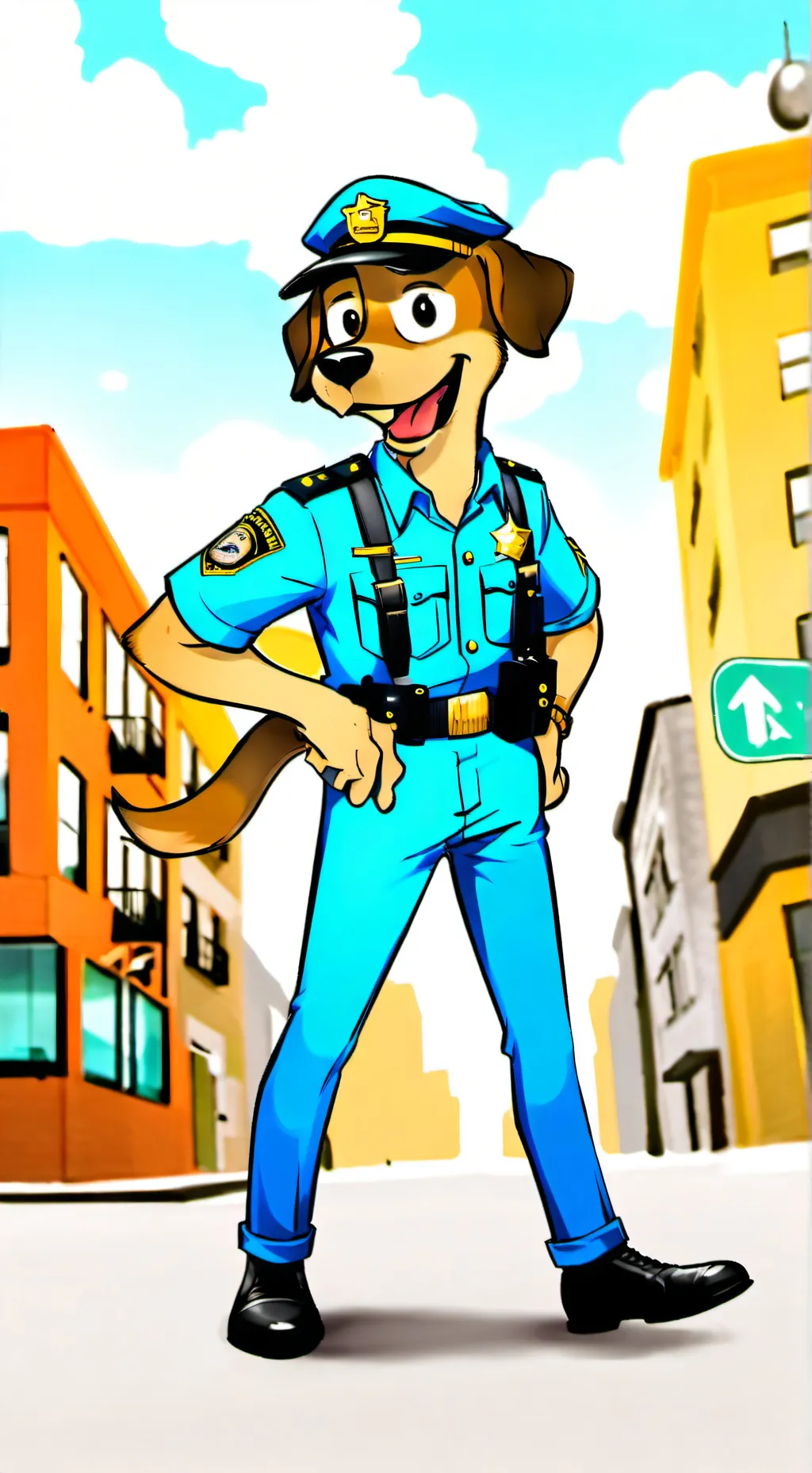 ai character: Dogman. background
