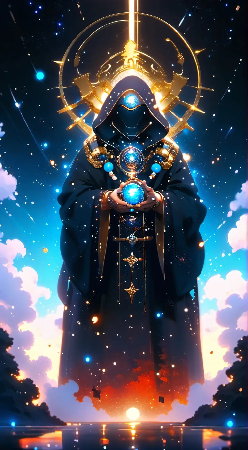 ai character: Golden cheese background
