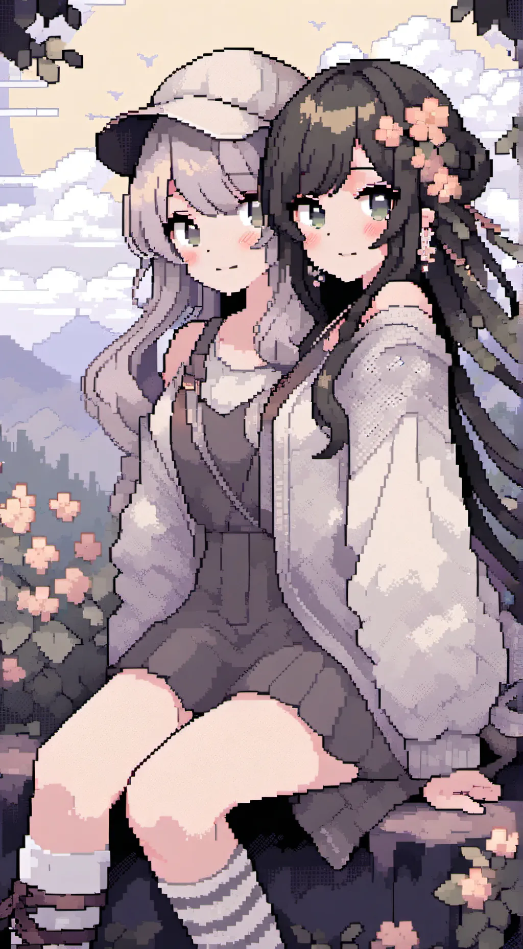 ai character: nani y nina (xD) background