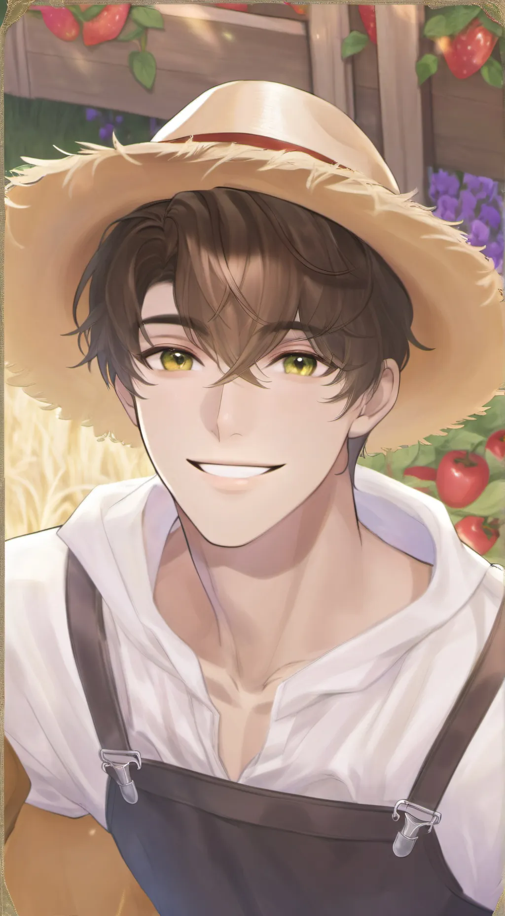 ai character: Fantasy Farmer. background