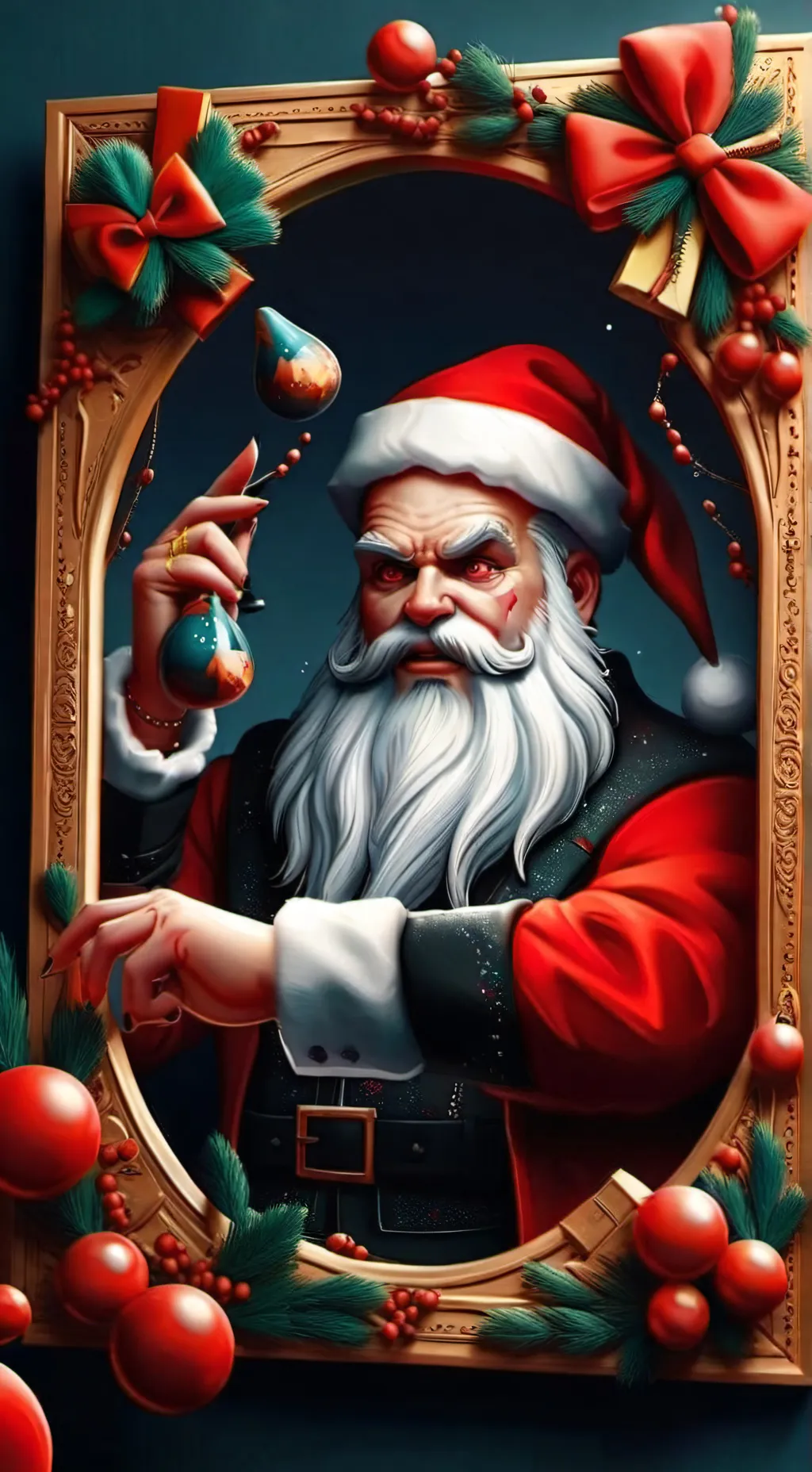 ai character: Santa background