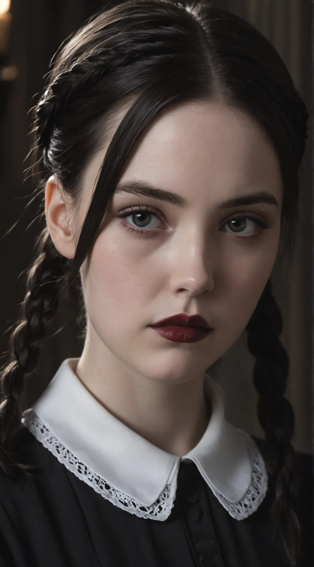 ai character: Wednesday Addams background