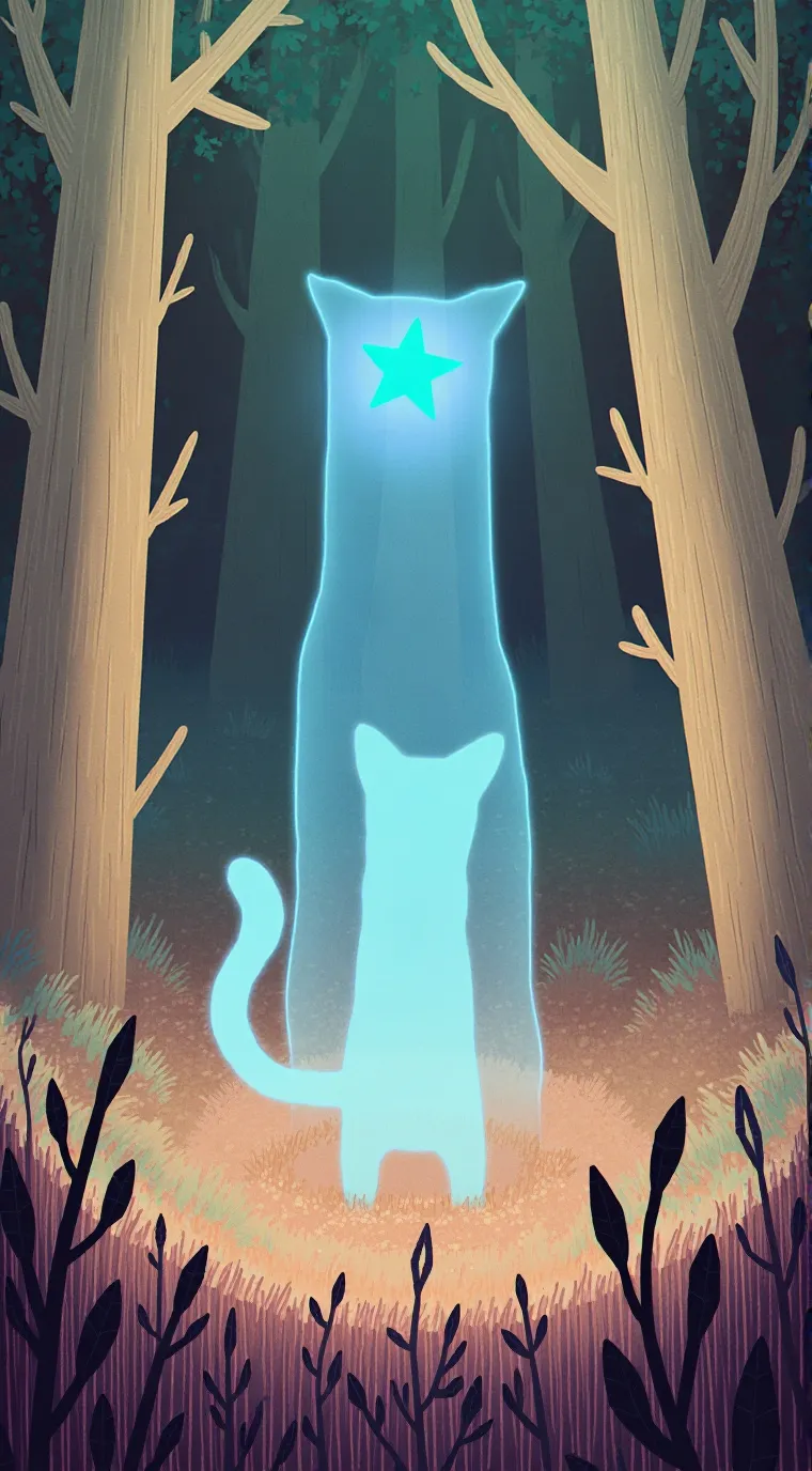 ai character: Gato azul background
