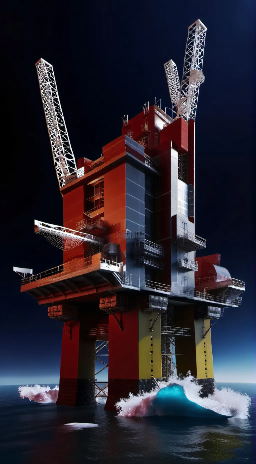ai character: oil rig background