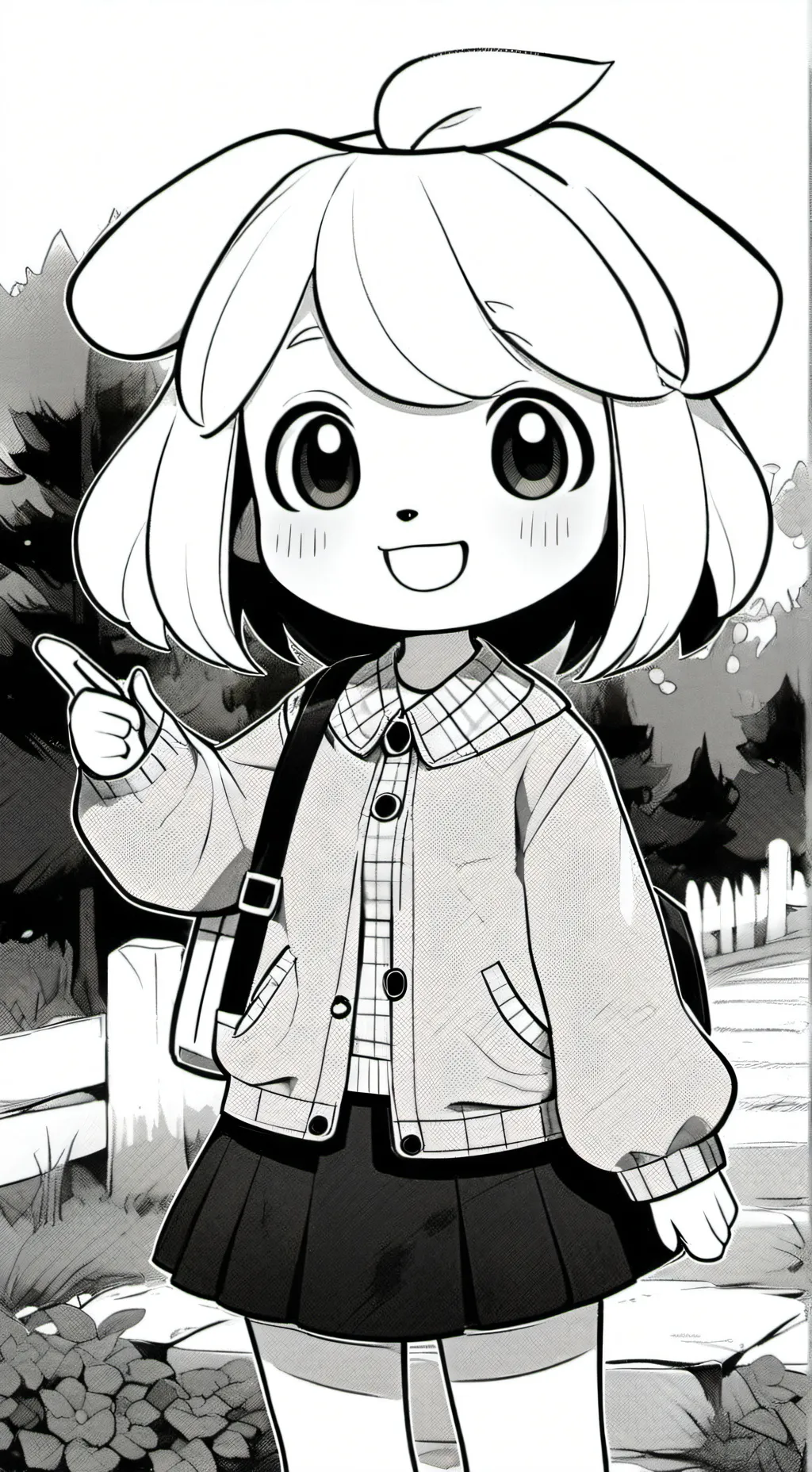 ai character: Isabelle  background