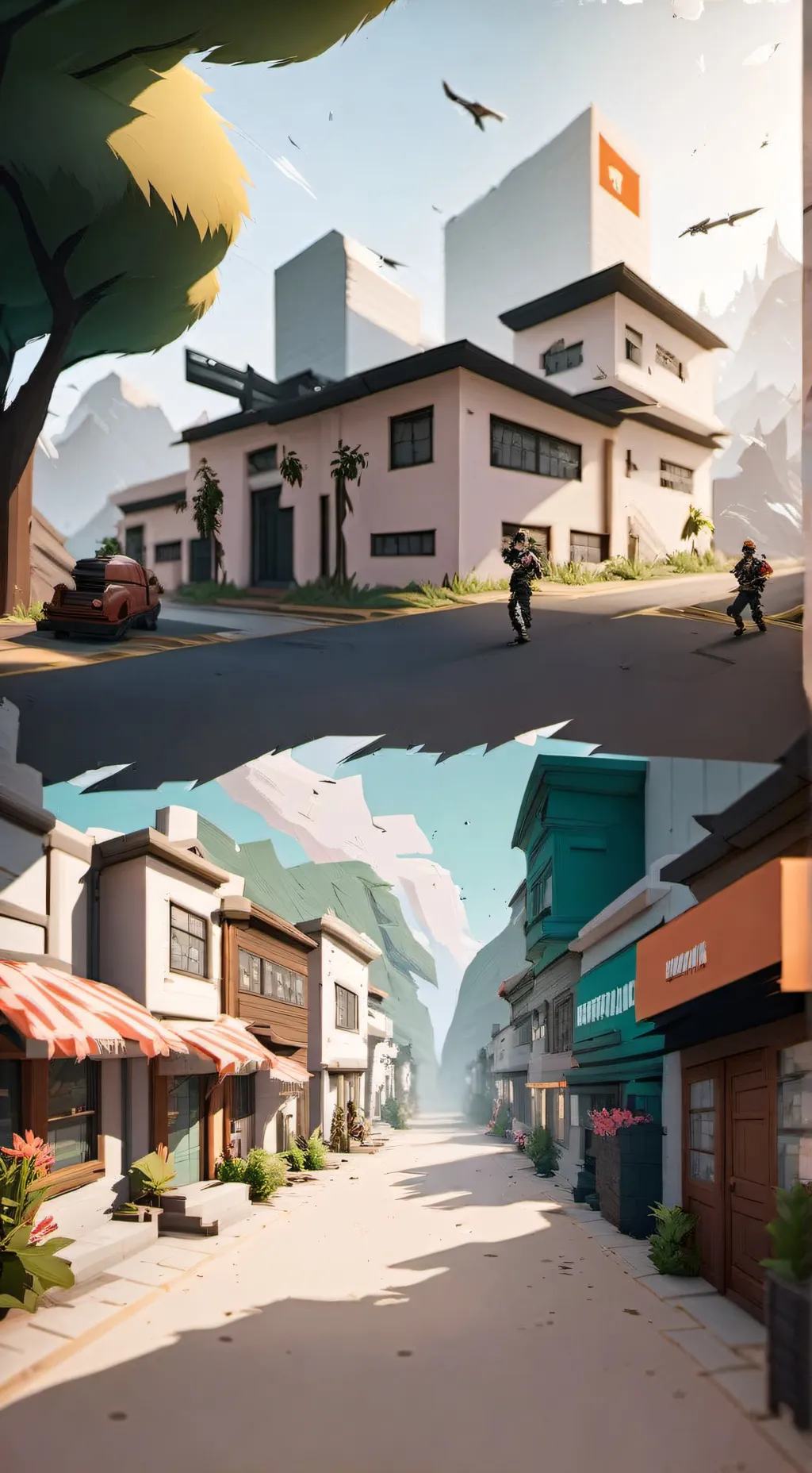 ai character: Fortnite x Roblox background