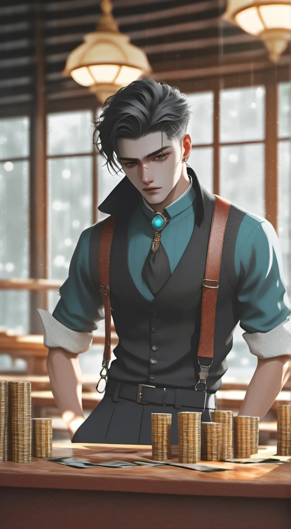 ai character: Aaron  background