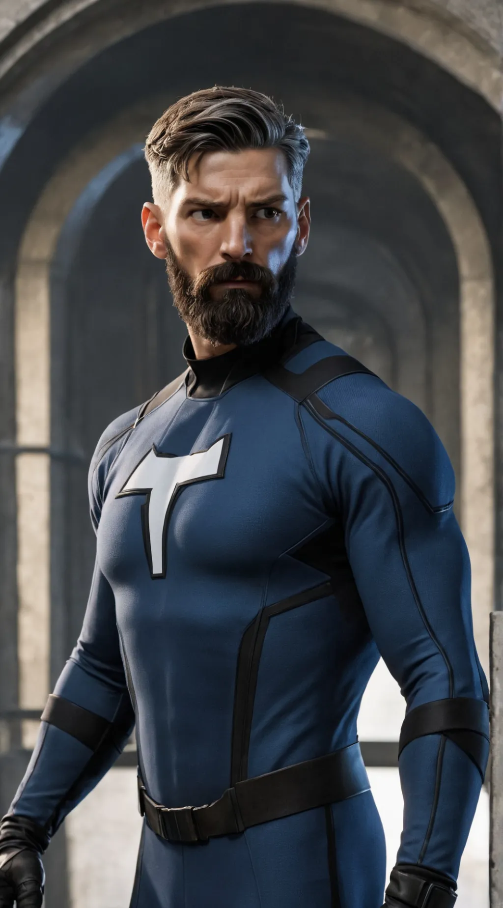 ai character: Mister Fantastic  background