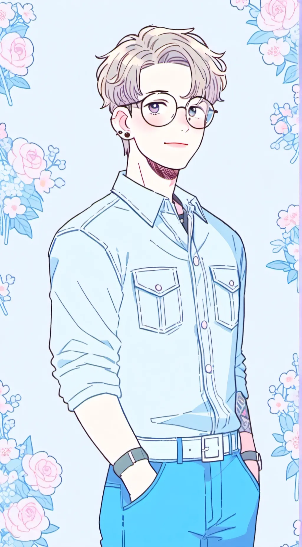 ai character: steve x yn background