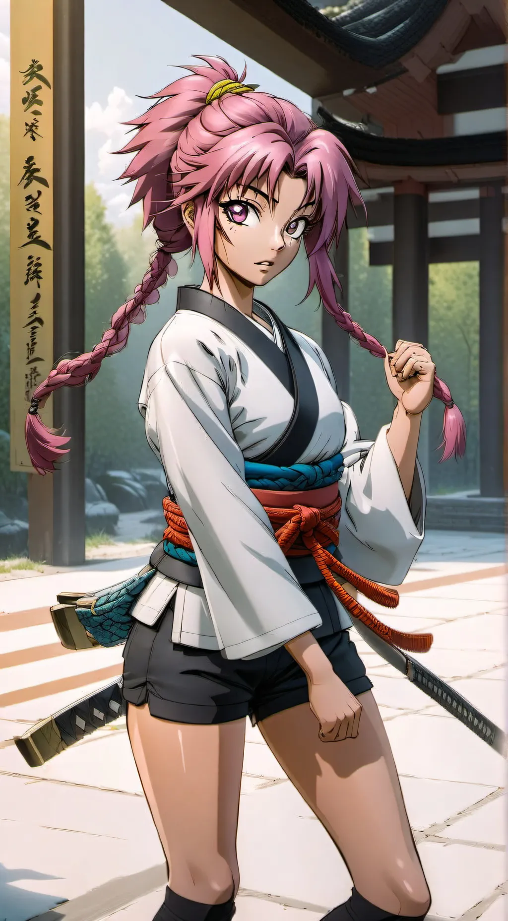 ai character: Machi Comacine background