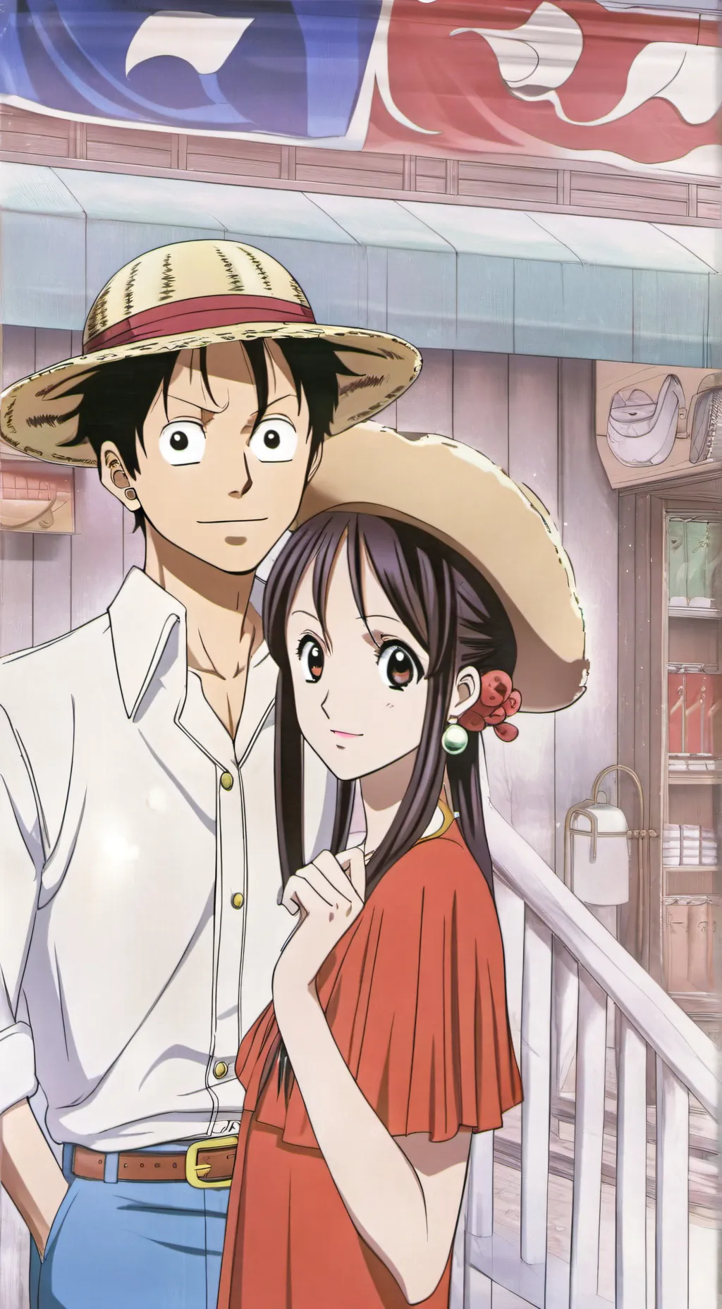 ai character: Boa Hancock, Luffy background
