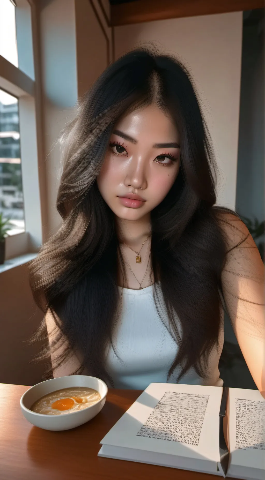 ai character: Hyunjin and car background