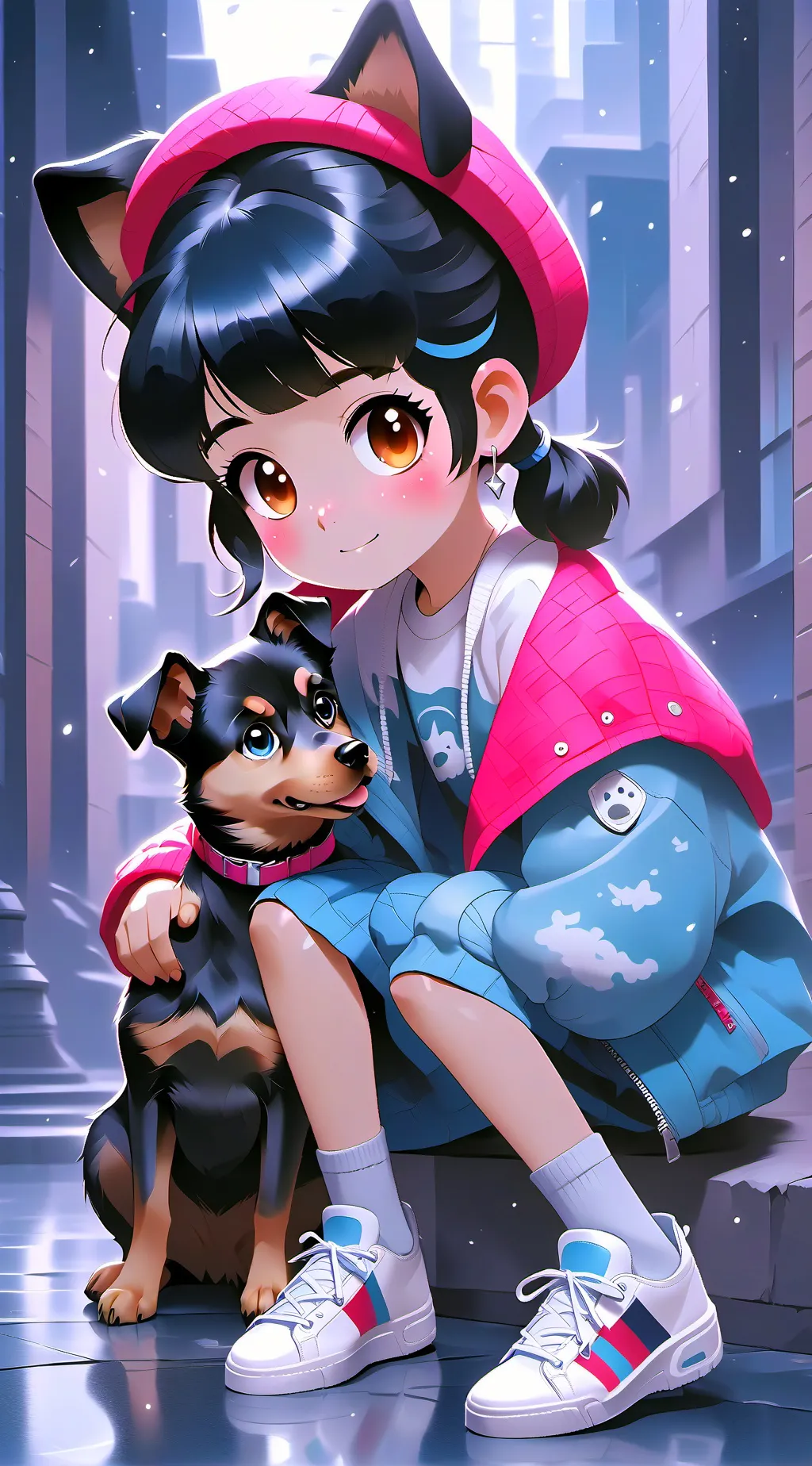 ai character: jess and one background