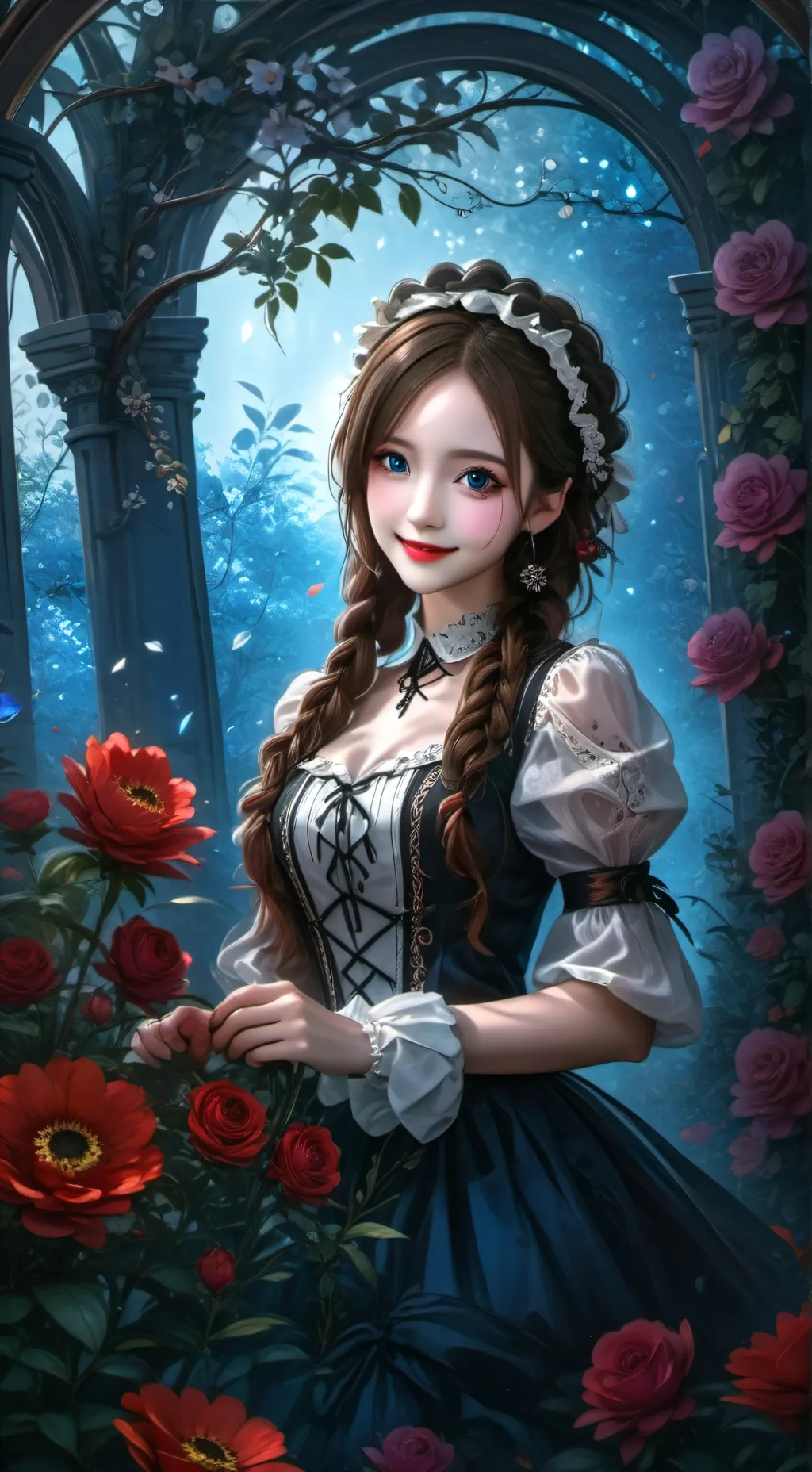 ai character: Lucille Miyazaki background