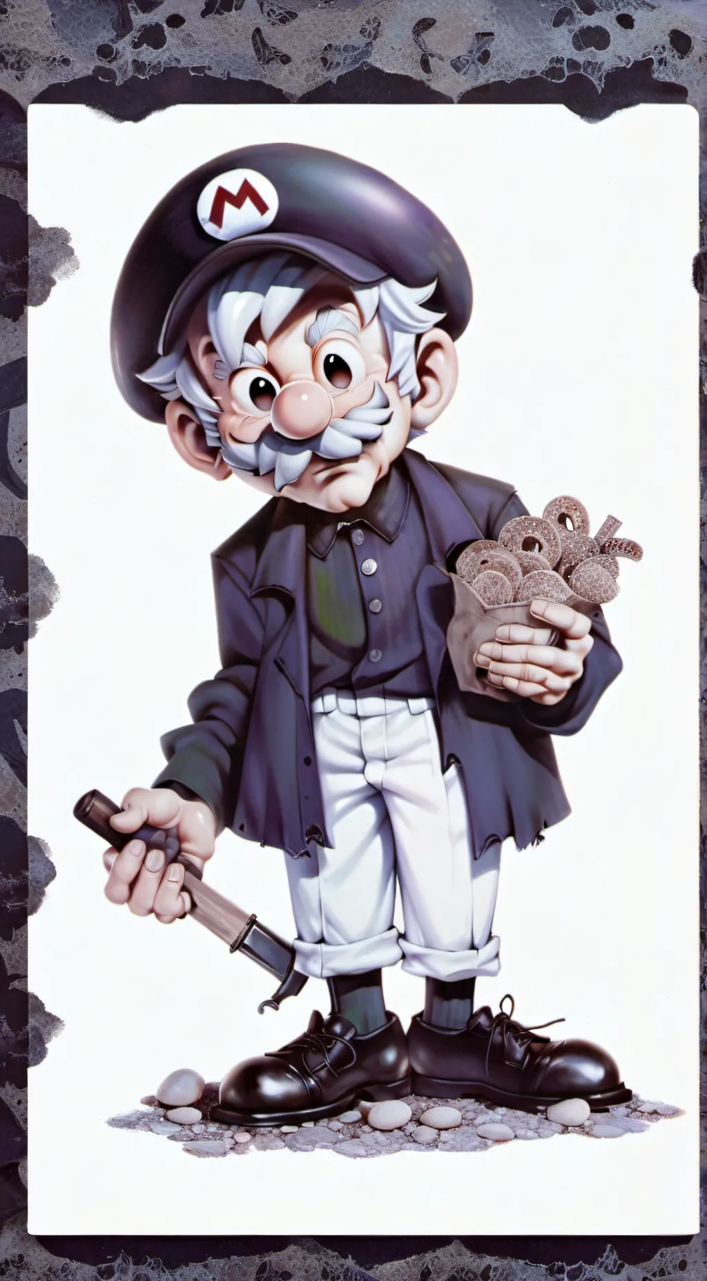 ai character: Dementia Mario background