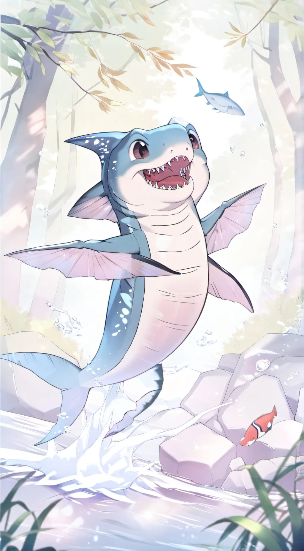 ai character: Fish background