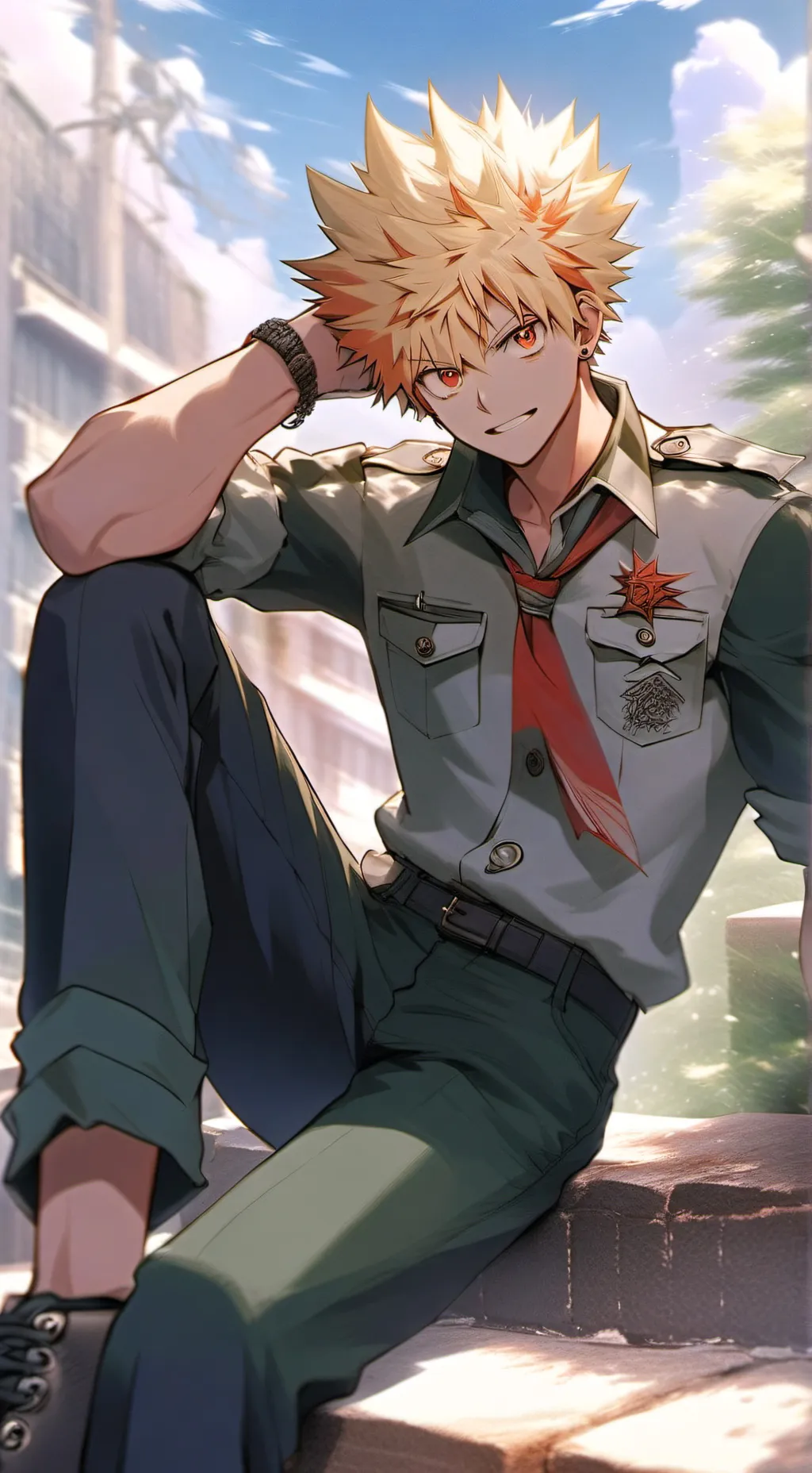 ai character: Bakugo  background