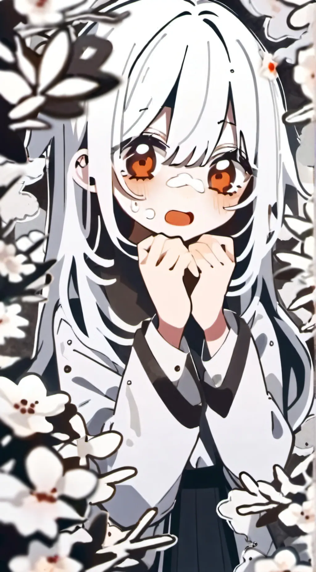 ai character: Sad :< background