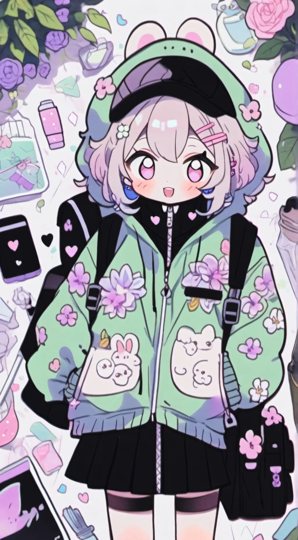 ai character: 🐚🦖⭐〰️shelly〰🦖⭐🐚 background
